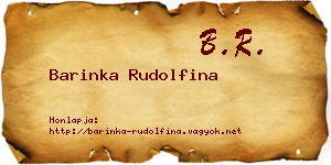 Barinka Rudolfina névjegykártya